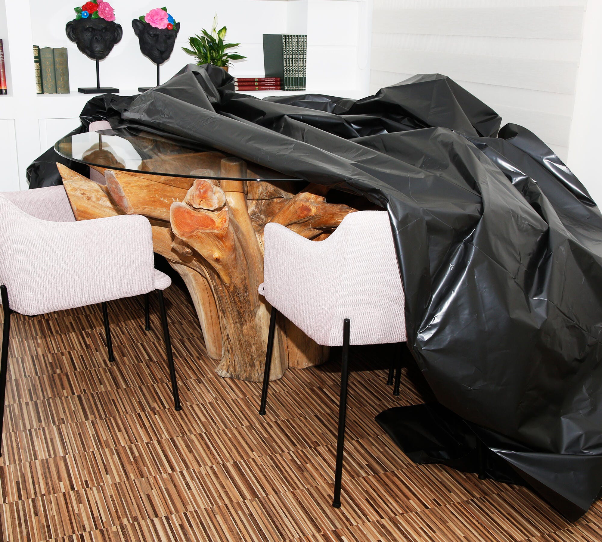 Bâche de protection pour chantiers et constructions 4x10 m 0,1 g/m² noir - 4