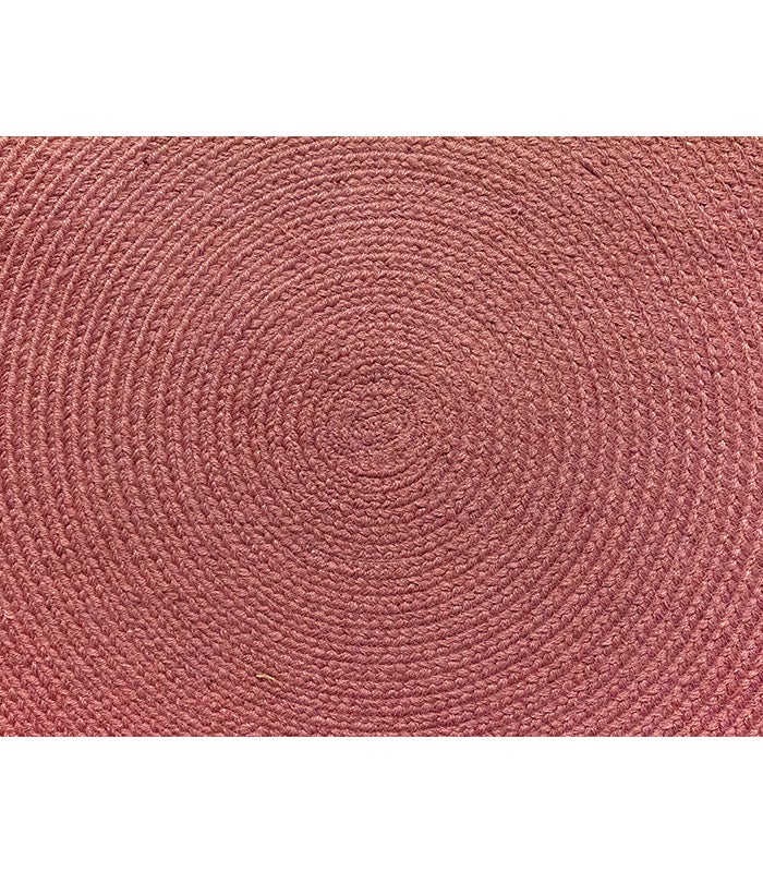 Alfombra Hamid Nansa Rojo cereza redonda para interior/exterior 120x120 - 5