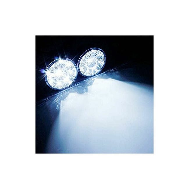 Qiilu Paire De Feux Antibrouillard LED Pour VW Passat B6 3C (2006-2008) – Super Lumineux 12V, Blanc Intense, Installation Facile