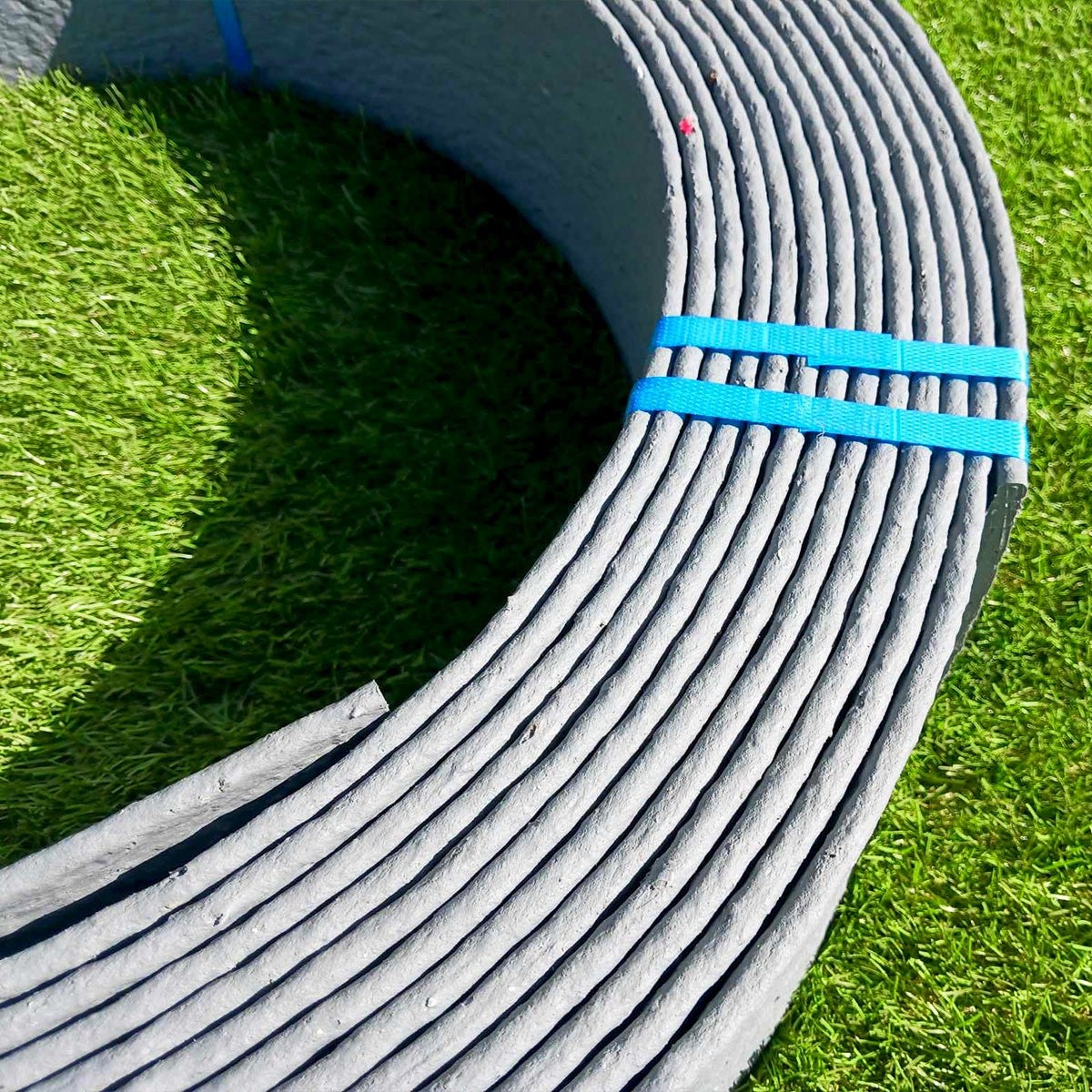 Bordure de jardin flexible 14 cm × 25 m – PVC recyclé – Finition nette imitation beton - 4