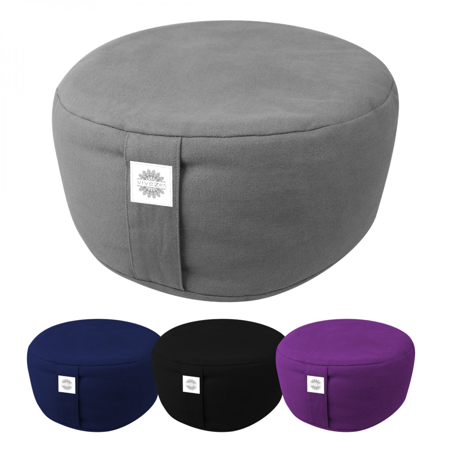 Yoga Studio EU Bio Zafu Coussin De Méditation Rond En Sarrasin Bio - Fabriqué En Europe
