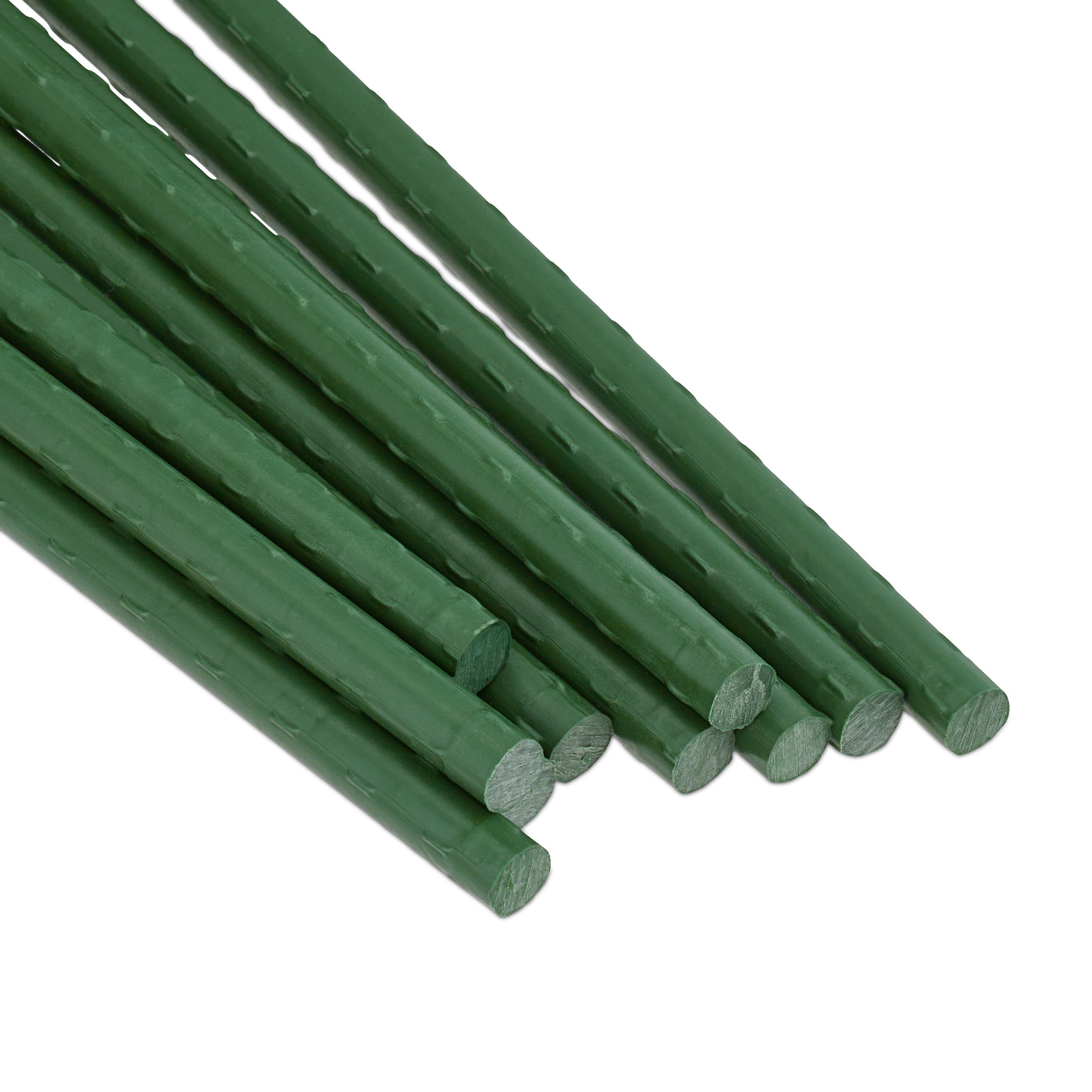 Tuteurs pour plantes, lot de 10, en acier plastifié, 120 cm et ø 10 mm, vert foncé, pour plantes grimpantes, Relaxdays - 7