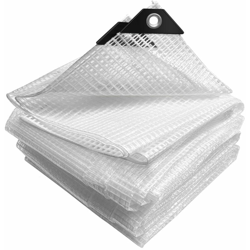 Plandeka ochronna z polietylenu 180g/m² - 3x5m biała - wodoodporna, anty-UV