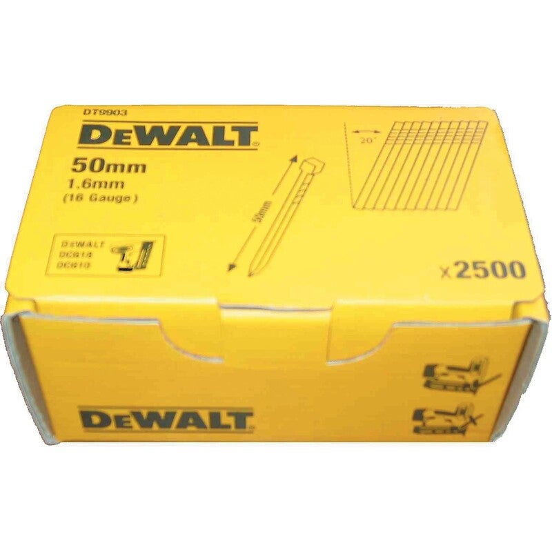 Lot de Pointes en acier galvanisé 1,6x38mm 16 GA 20° (2500 pcs) - DEWALT DNBA1638GZ - 2