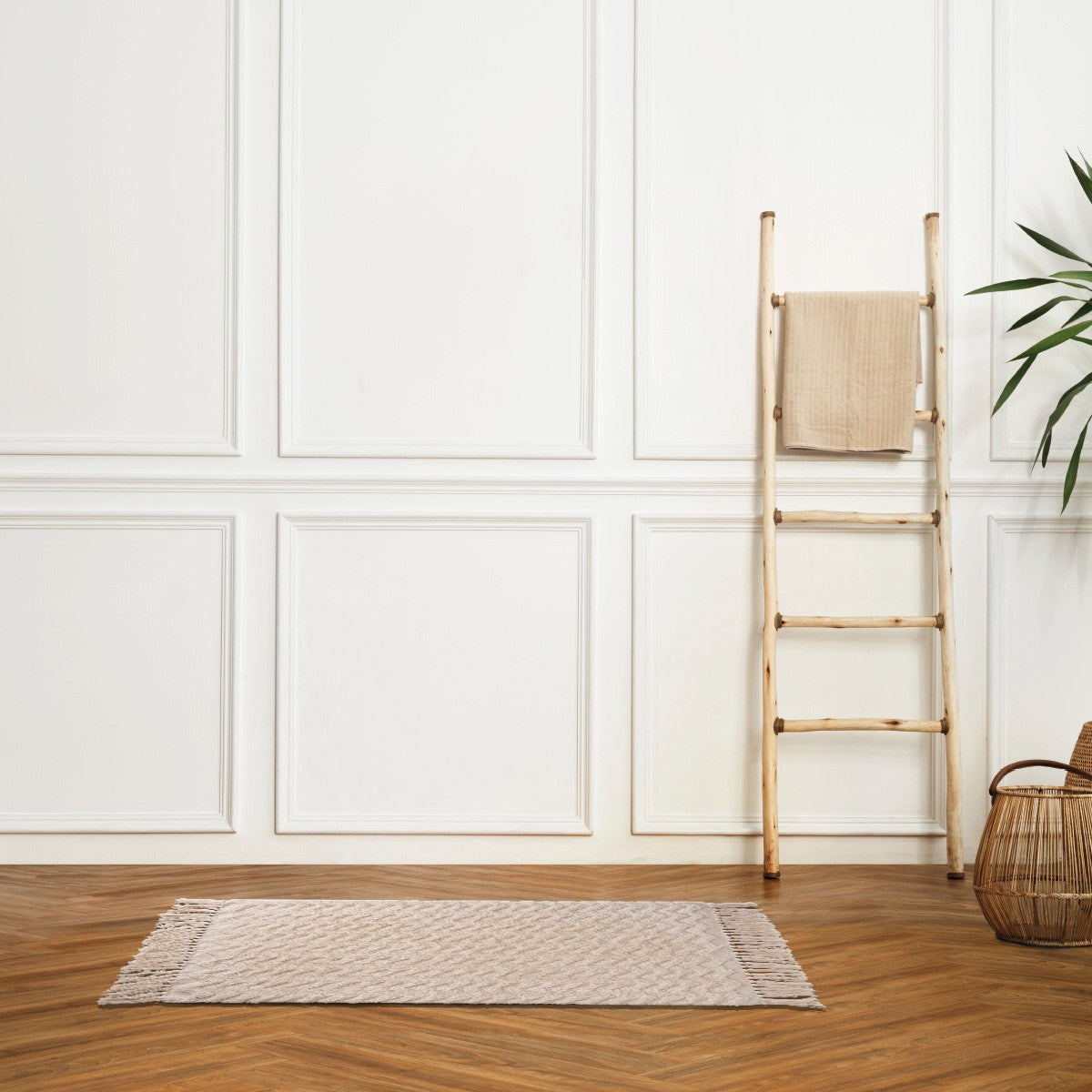 Tapis de bain déco à franges en coton 50x80cm - 2