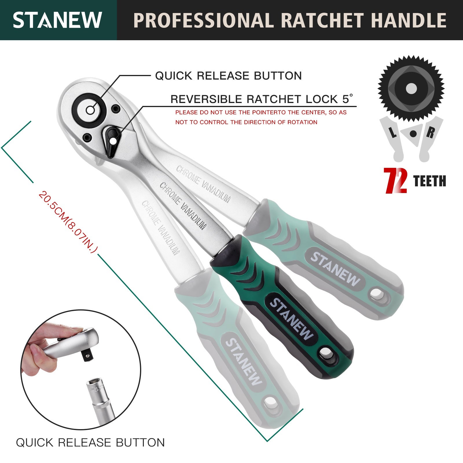 STANEW Clés à Douille et à Cliquet, Kit d'Outils, 219 PCS - 2