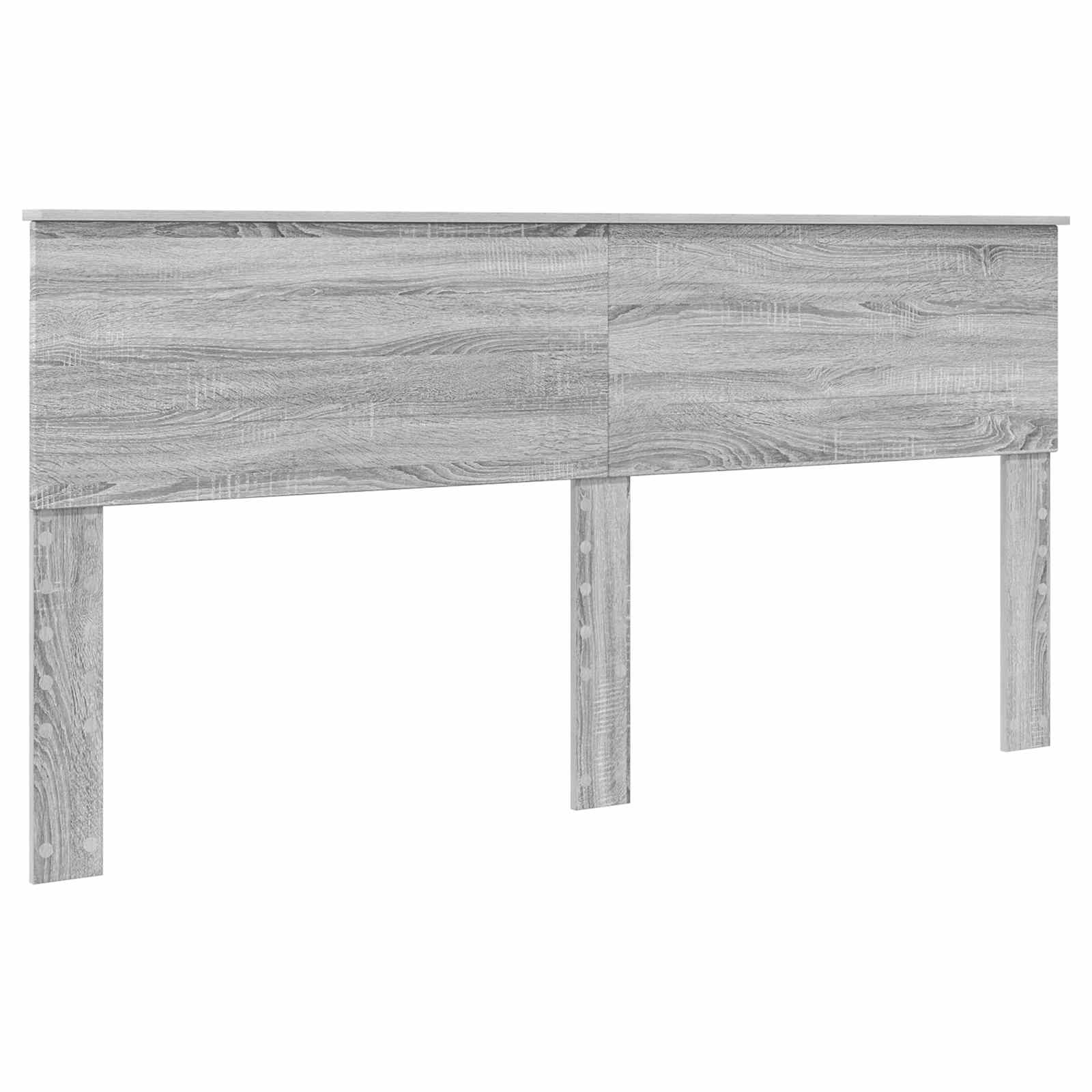 Lit de rangement gris 180 x 200 cm en panneau de bois - 7