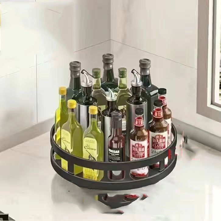 1-częściowy obrotowy stojak do przechowywania, 1-poziomowy obrotowy stojak kuchenny ze stołem obrotowym 360 stopni