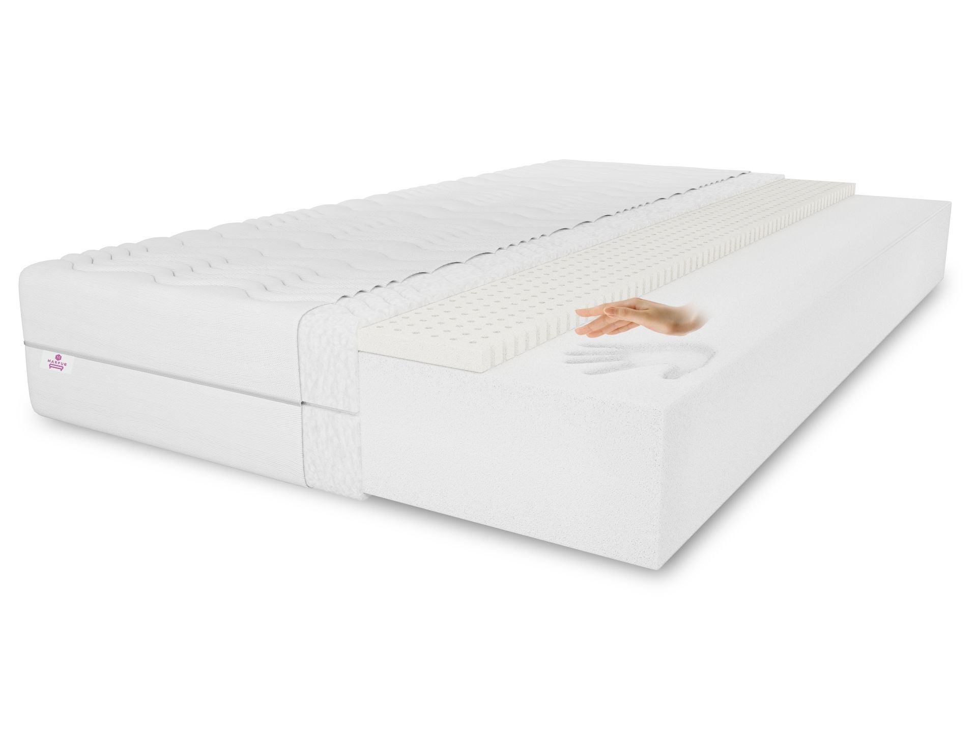 EGO HOME Materasso 140 x 200, grado di durezza H3, altezza 16 cm, materasso in schiuma fredda di alta qualità, in memory foam, 7 zone, ergonomico e traspirante, certificato Öko-Tex