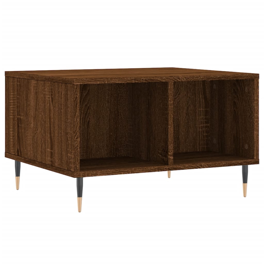 Table basse | Table d'appoint | Table de salon Chêne marron 60x50x36,5 cm Bois d'ingénierie - 2