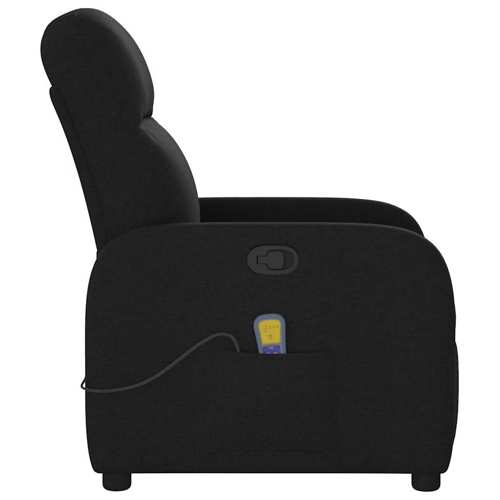 Fauteuil de massage inclinable Noir Tissu - 4