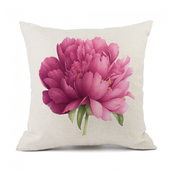 Bonhause Federe per Cuscini Fiori Primavera 45 x 45 cm Copricuscini Decorativi Fiore Giardino Farfalla Poliestere Federa per Cuscino Divano Letto Casa Decorazione Set di 4