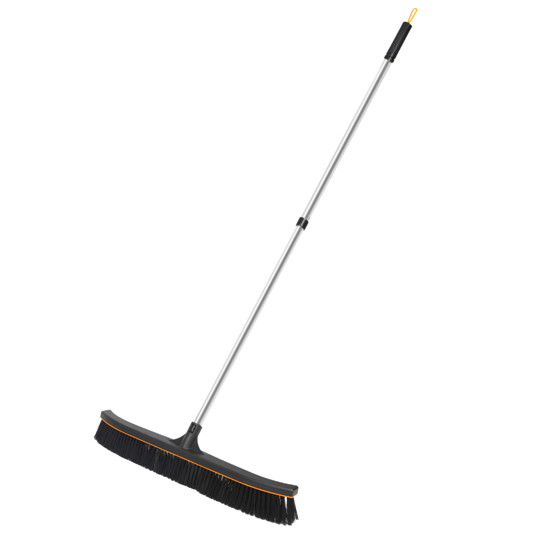 Balai Brosse Métallique Extérieur - Poils Durs, Manche Télescopique 90-160 Cm - Pour Terrasse, Toiture, Allée - Nettoyage