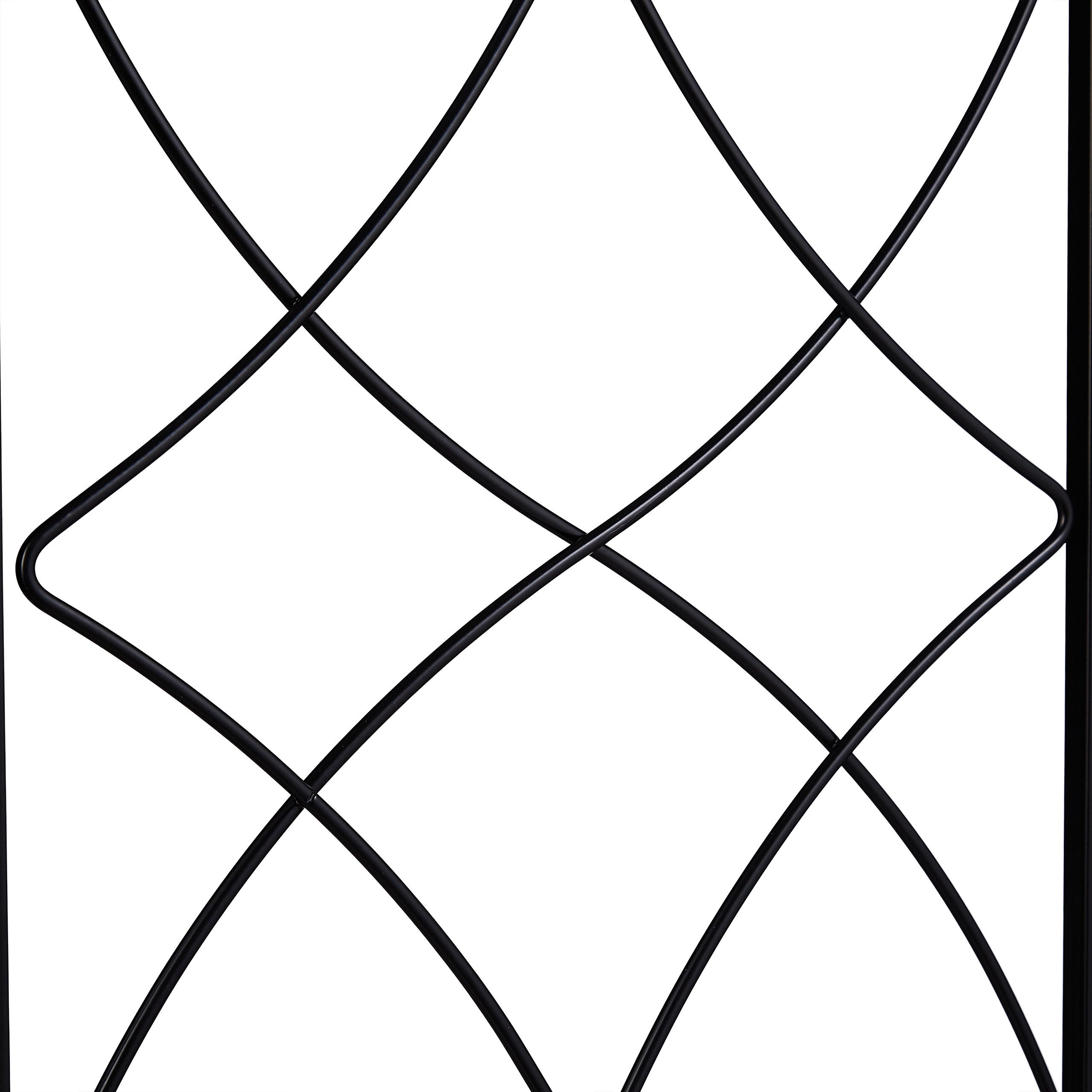 treillis de jardin, métal, lot de 3, à planter, support pour plantes grimpantes, 122x31 cm, jardin, noir, Relaxdays - 7