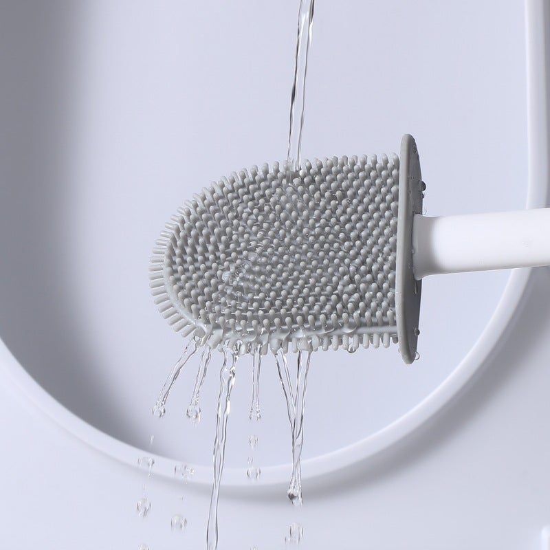 Cepillo de baño de lujo con soporte - Cepillo de baño flexible de silicona - Incluye sistema de montaje - De pie o colgado - Cepillo de baño - 8