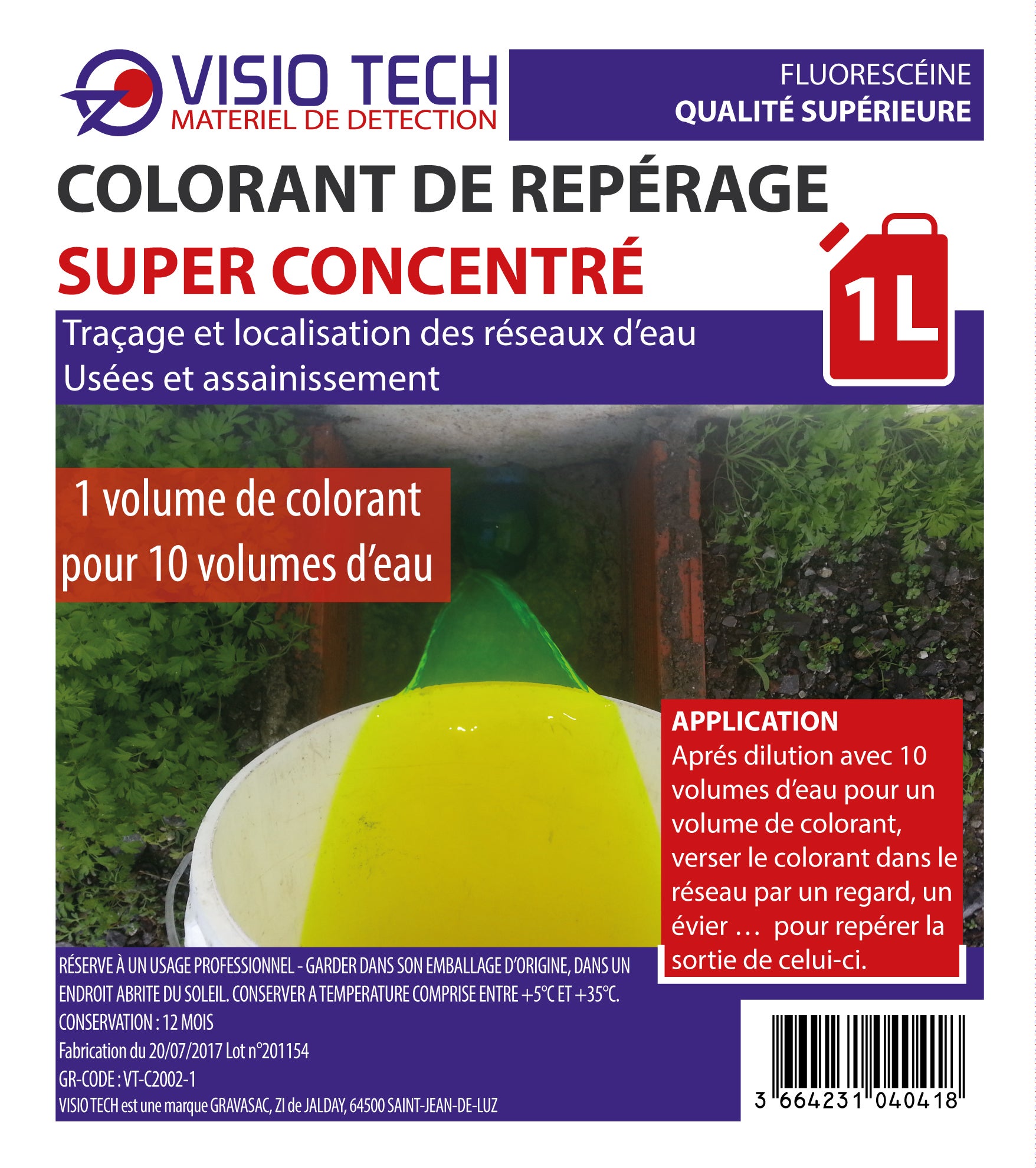 VISIO TECH - Fluorescéine 1 L, super concentré - 4