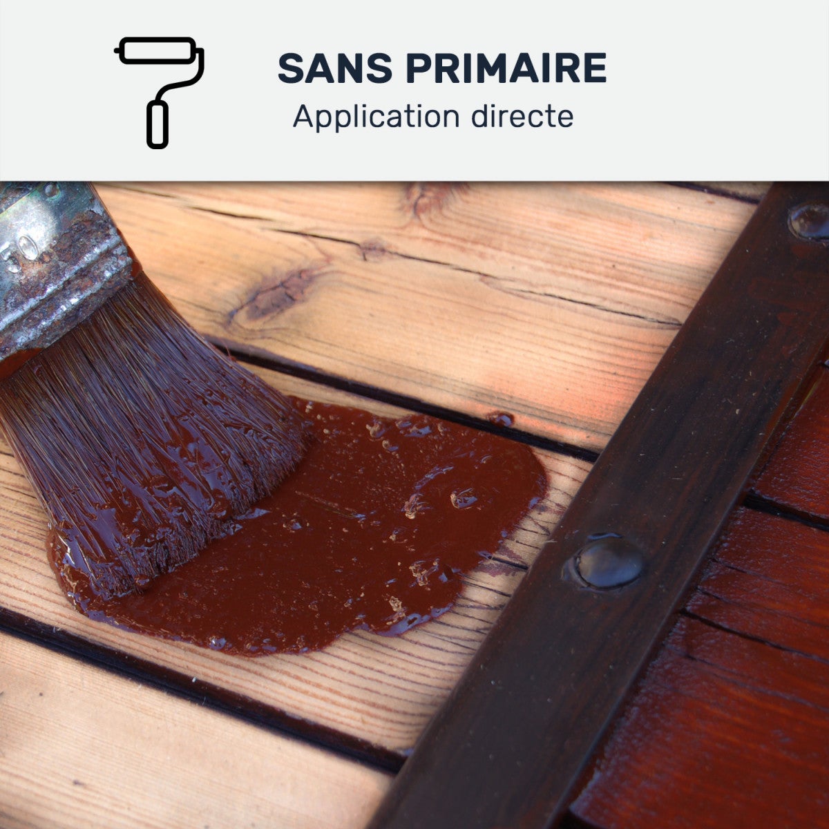 Peinture volet bois extérieur - Laque effet tendu longue durée Telegris 4 - RAL 7047 - 0.5 L - ARCANE INDUSTRIES - 3
