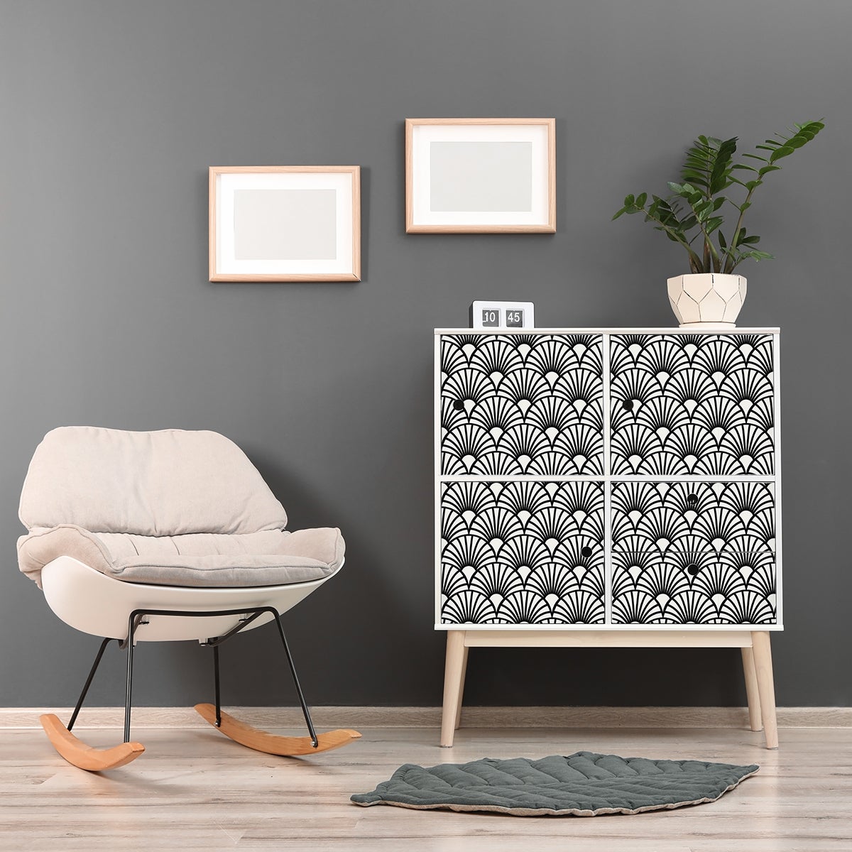 Vinilo muebles escandinavos soen - adhesivo de pared - revestimiento sticker mural decorativo - 60x90cm - 5
