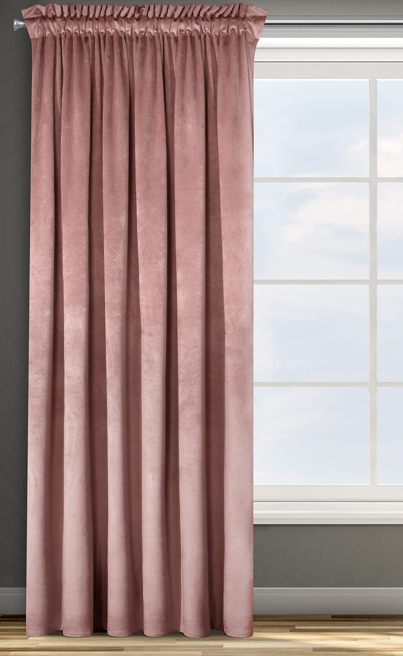 Tenda con occhielli in velluto écru, al pezzo, 140x300 | Maisons du Monde