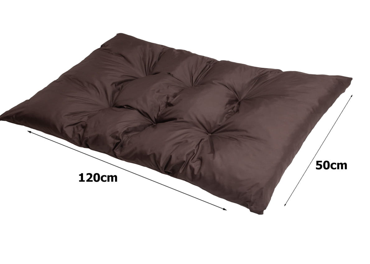 Coussins pour palettes, Assise 120x50 et Dossier 120x40cm Marron, coussins canapé / coussin palette in / extérieur, SETGARDEN - 8