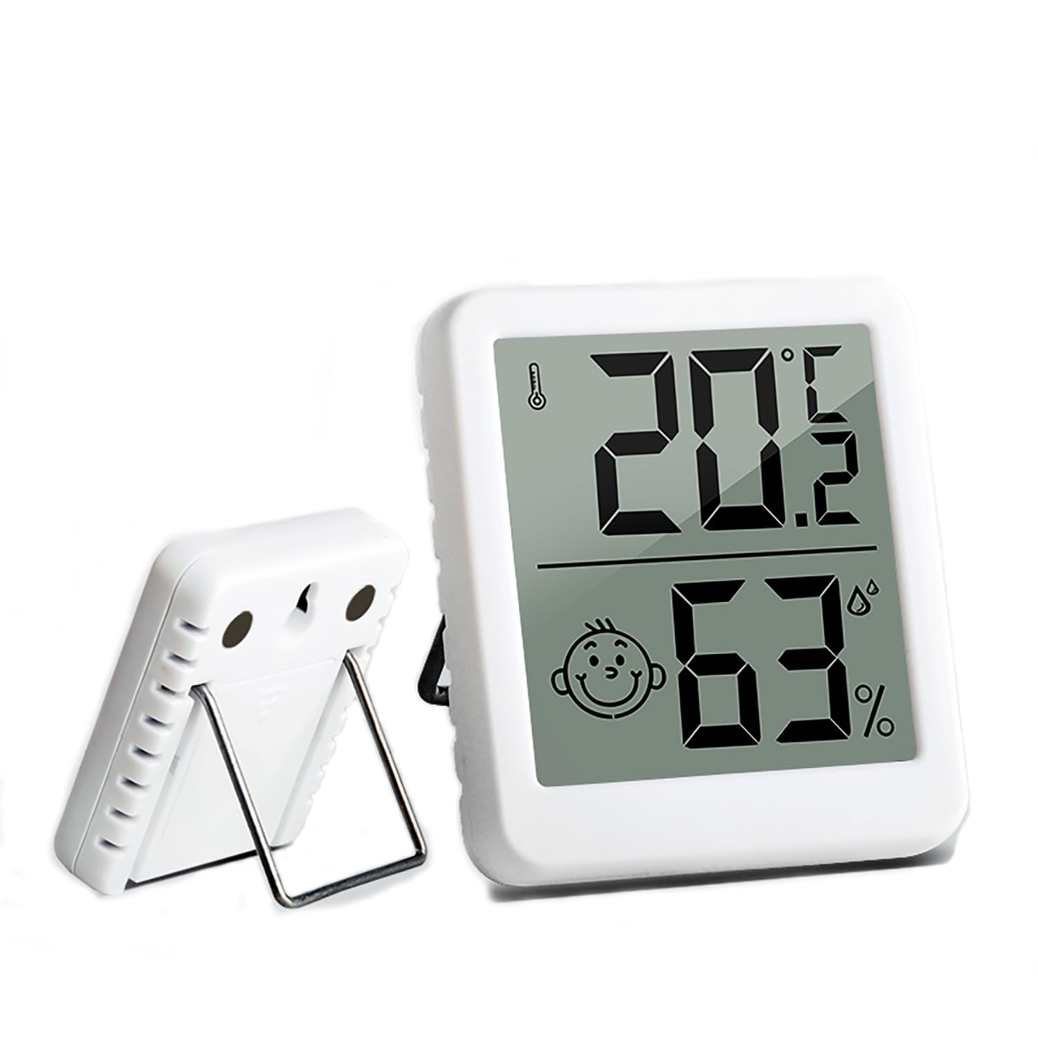 Vesaneae Thermomètre Hygromètre Intérieur Numérique - Moniteur Température Humidité Avec Horloge