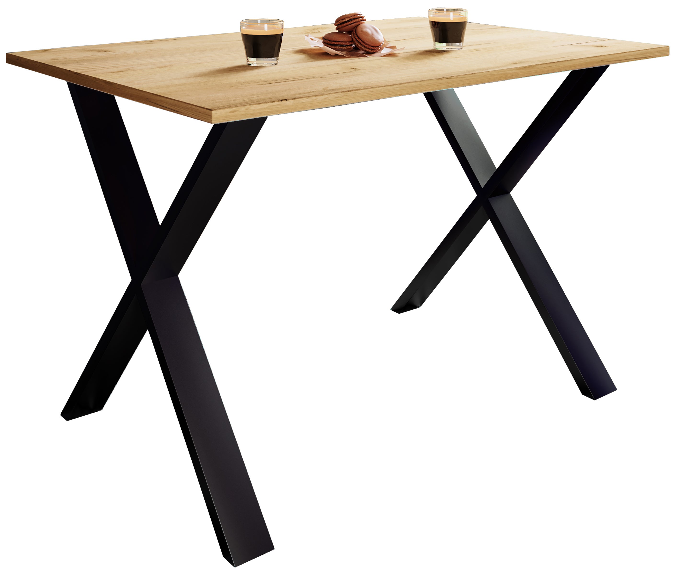 Stół do jadalni Xona Czarny / Dąb miodowy W. 76 x S. 110 x G. 50 cm