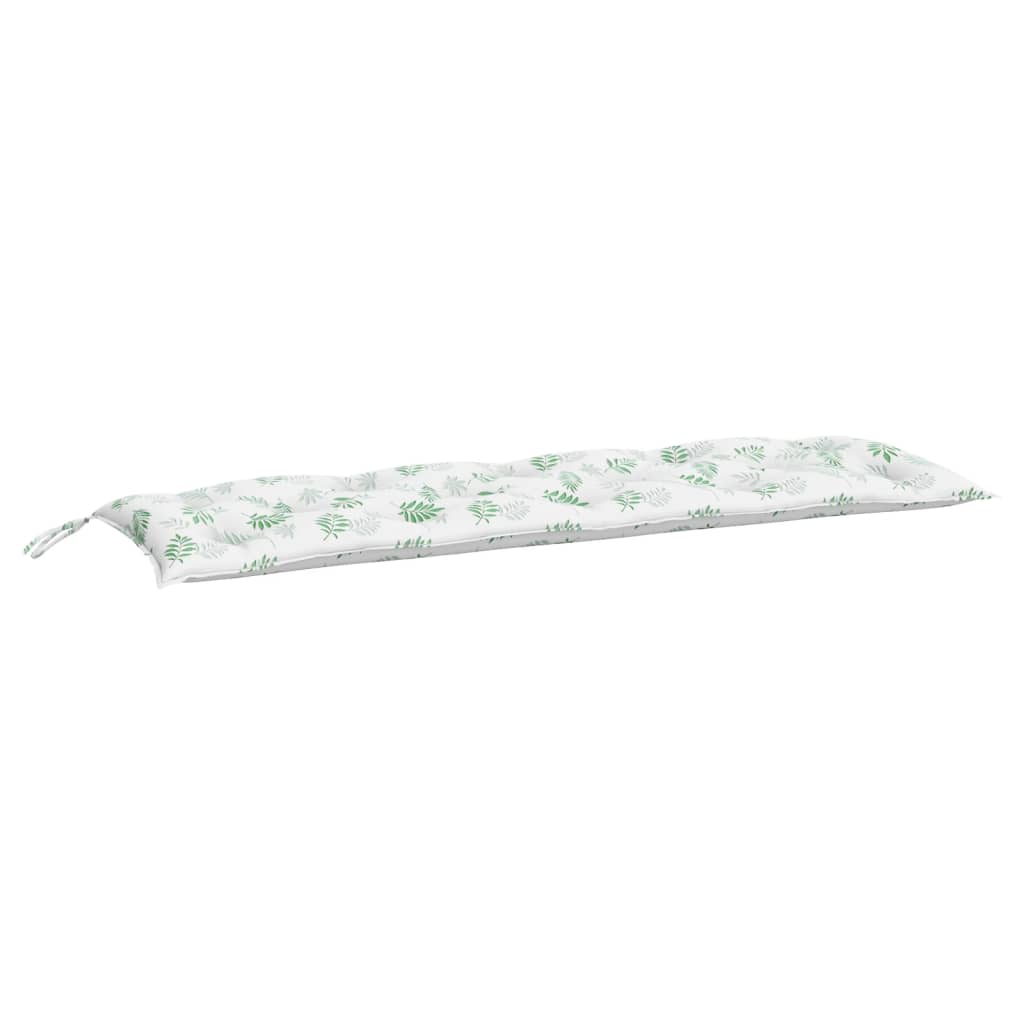 Juego de cojines para banco de jardín de tela con estampado de 2 hojas - 3