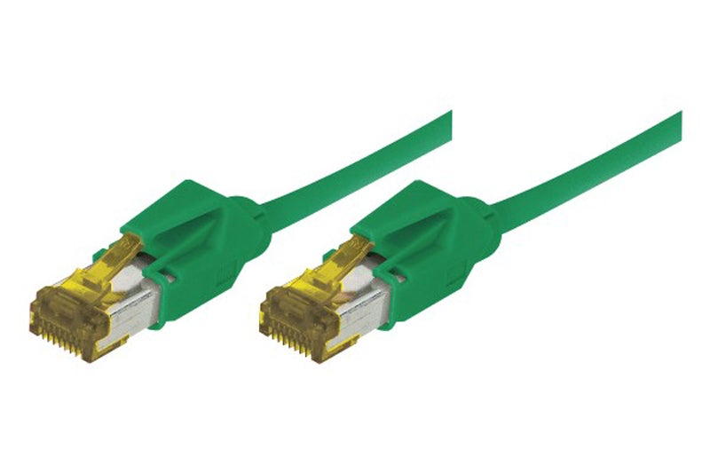 Cable reseau RJ45 male S-FTP Cat 6a vert- 5m