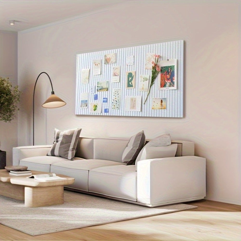 Panneau De Feutre Mural Rayé Moderne Pour Décor Mural De Fond De Bureau,Salon Ou TV,Idéal Pour Poster Des Photos,Des Notes Et Des Messages,60*40cm - 5