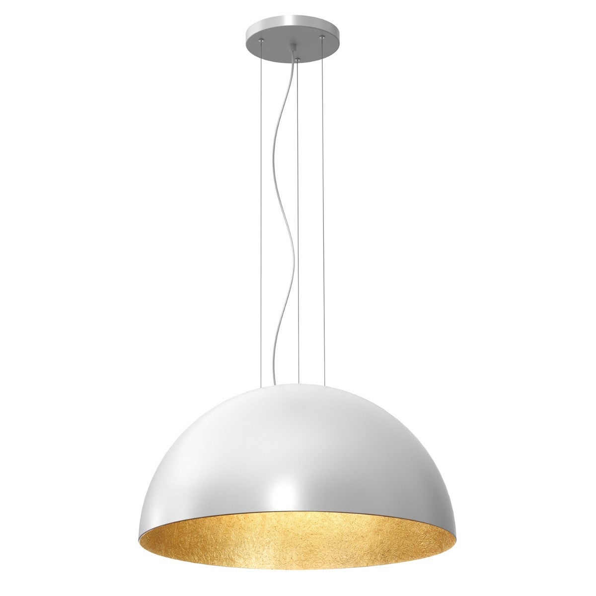 Lampa wisząca Compo biały mat-złota 1xE27x15W wym: 130 x 60 x 60 cm kompozyt Luminex