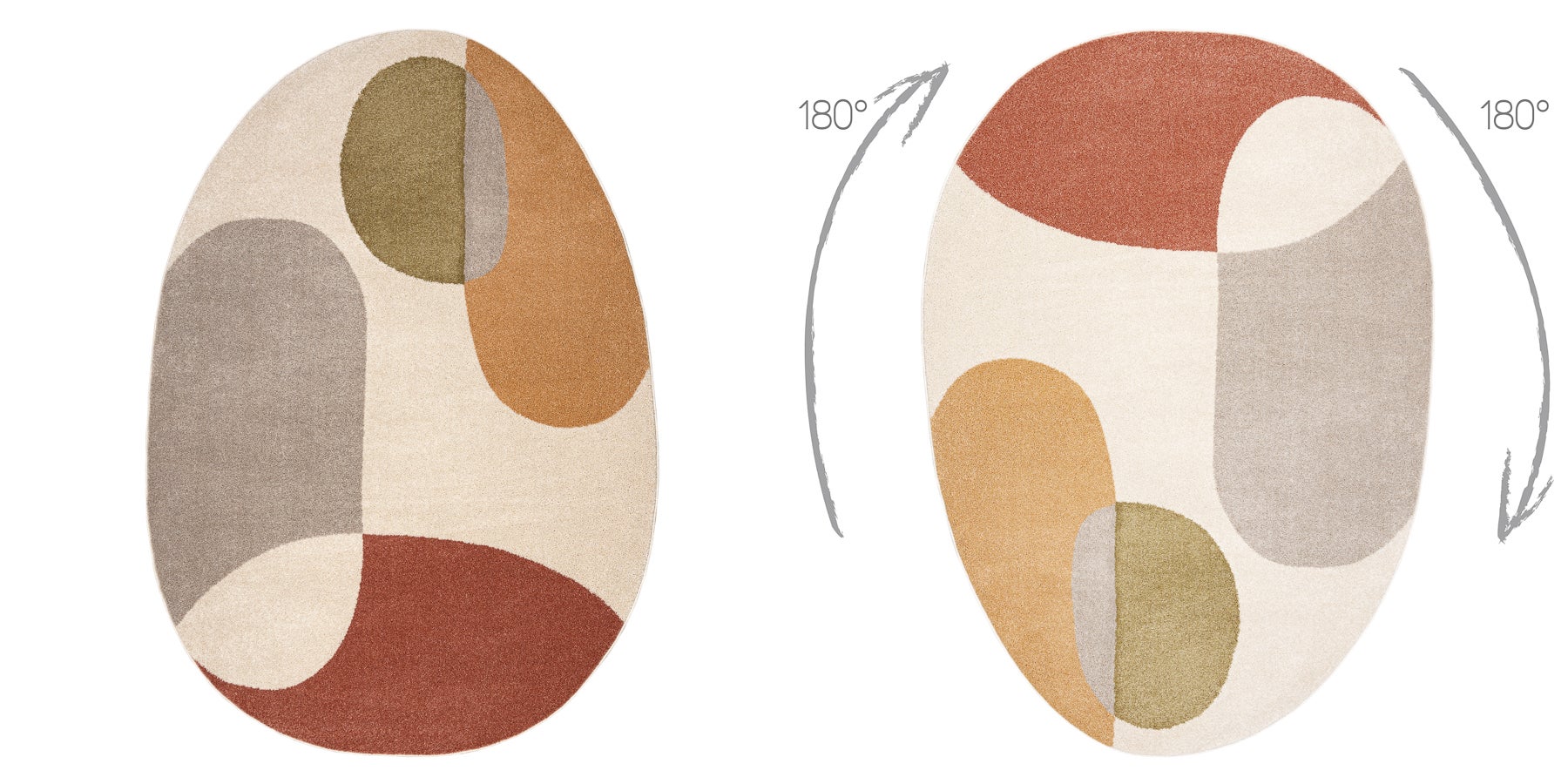 Dywan FUSION 5706 krem / terakota Shape - Geometryczny, nowoczesny, abstrakcyjny, nieregularny 160x220 cm - 2