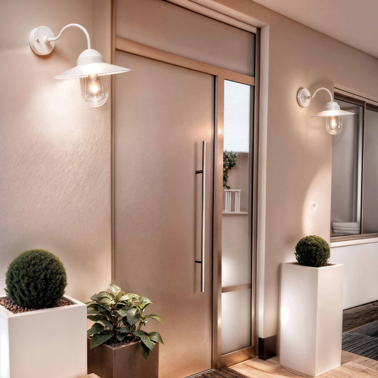 Lampe Murale Extérieure Aluminium Adaoua Blanc - 5