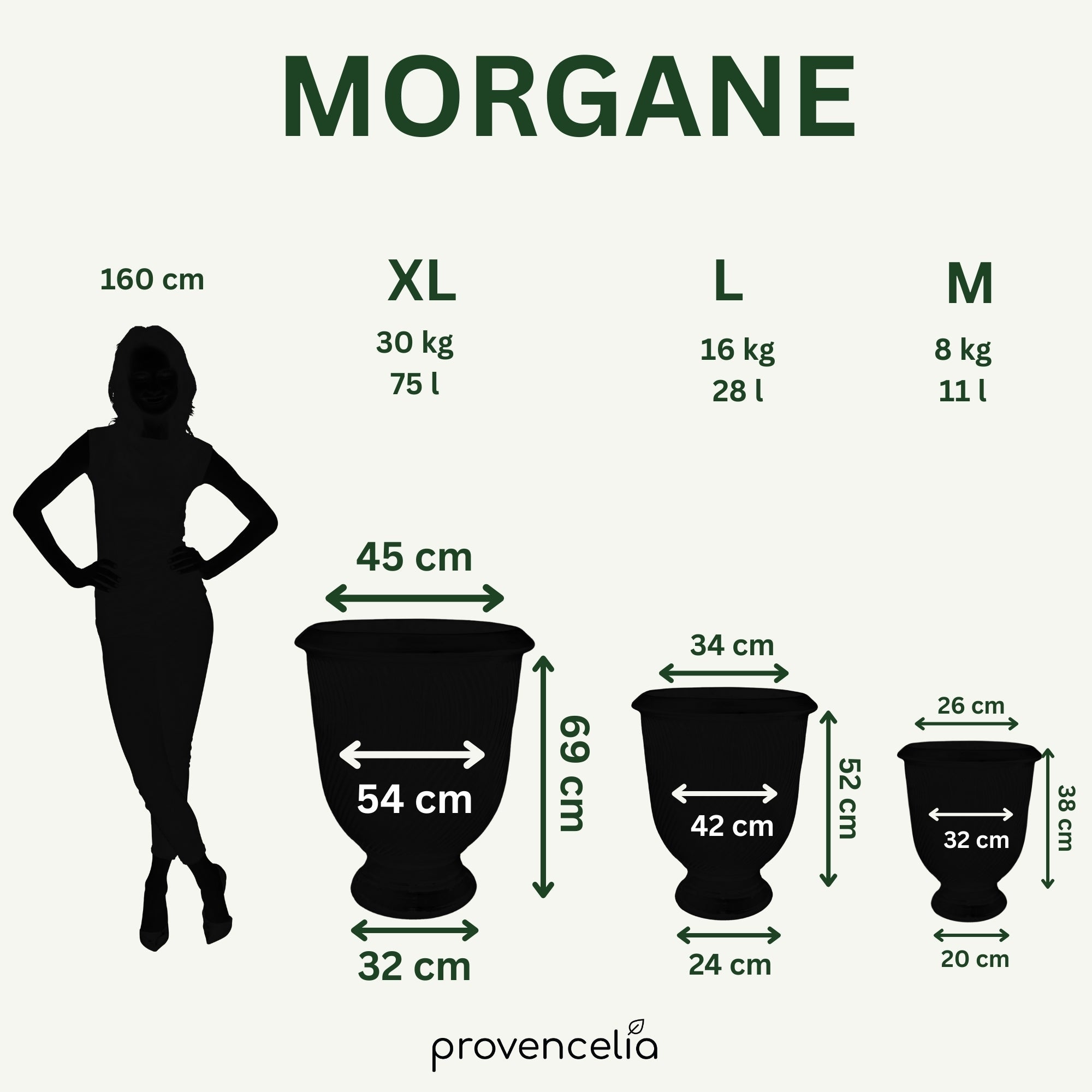 Pot grande taille d'extérieur MORGANE 32x39cm blanc tigré, fait main en terre cuite émaillée, résistant au gel - 3