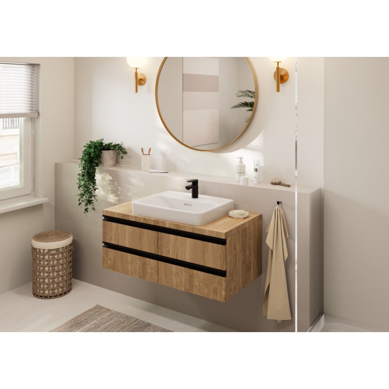 Mitigeur lavabo HANSGROHE Vernis Blend 70 Noir mat avec tirette et vidage synthétique - 3