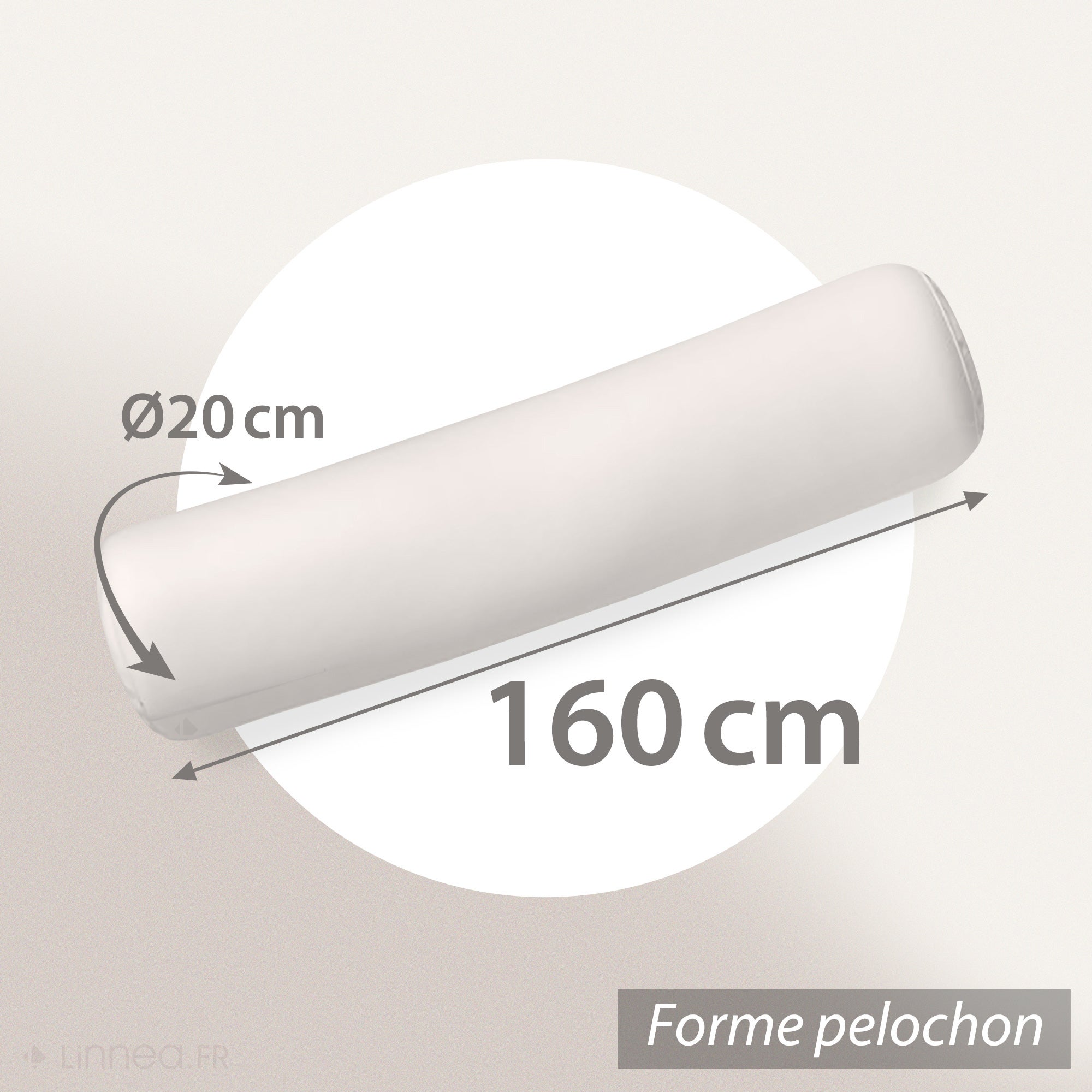 Traversin 160 cm GRIZZ'LIT FLOTEX Fibre creuse Polyester - 7