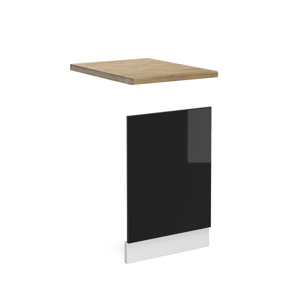 Vicco Panel przedni R-Line, Czarny wysoki połysk, 45 cm BR Marmur