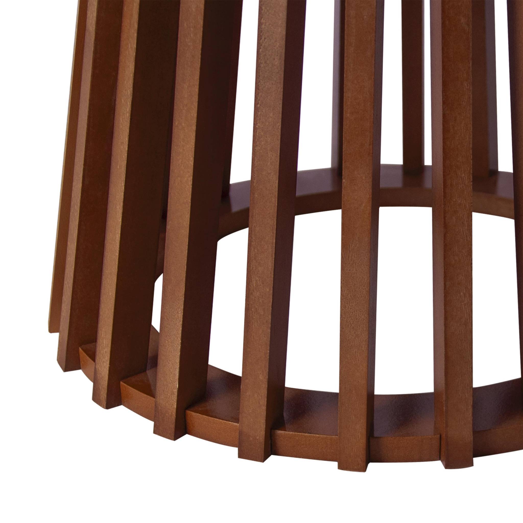 Set de 2 tables basses rondes plateau effet bois noyer et pieds en bois de sapin. Ø40cm et Ø60cm CLARA - 7