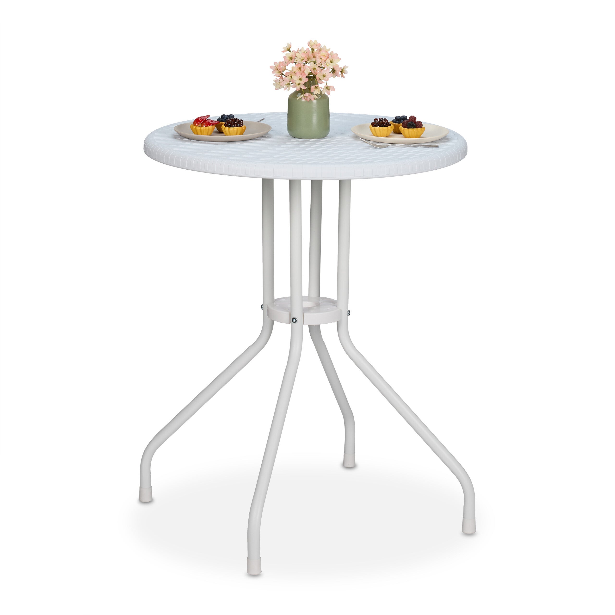 Relaxdays Tuteur à Tomates Rond En Lot De 6, Support Jardin Pour Plantes Circulaire H X D Env 76 X 26 Cm Vert 86472701