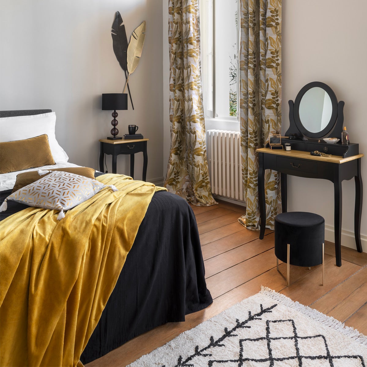 Atmosphera - Lancio in flanella gialla 180x230cm - 2