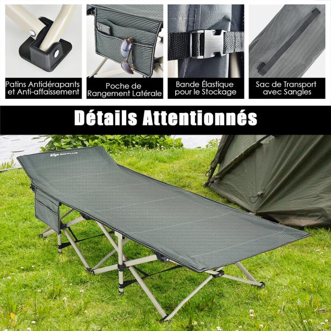 Lit d'appoint 4 en 1 COSTWAY, lit de voyage portable avec matelas pliable, lit bébé Lit d'appoint 4 en 1 COSTWAY, lit de voyage portable avec matelas pliable, lit bébé