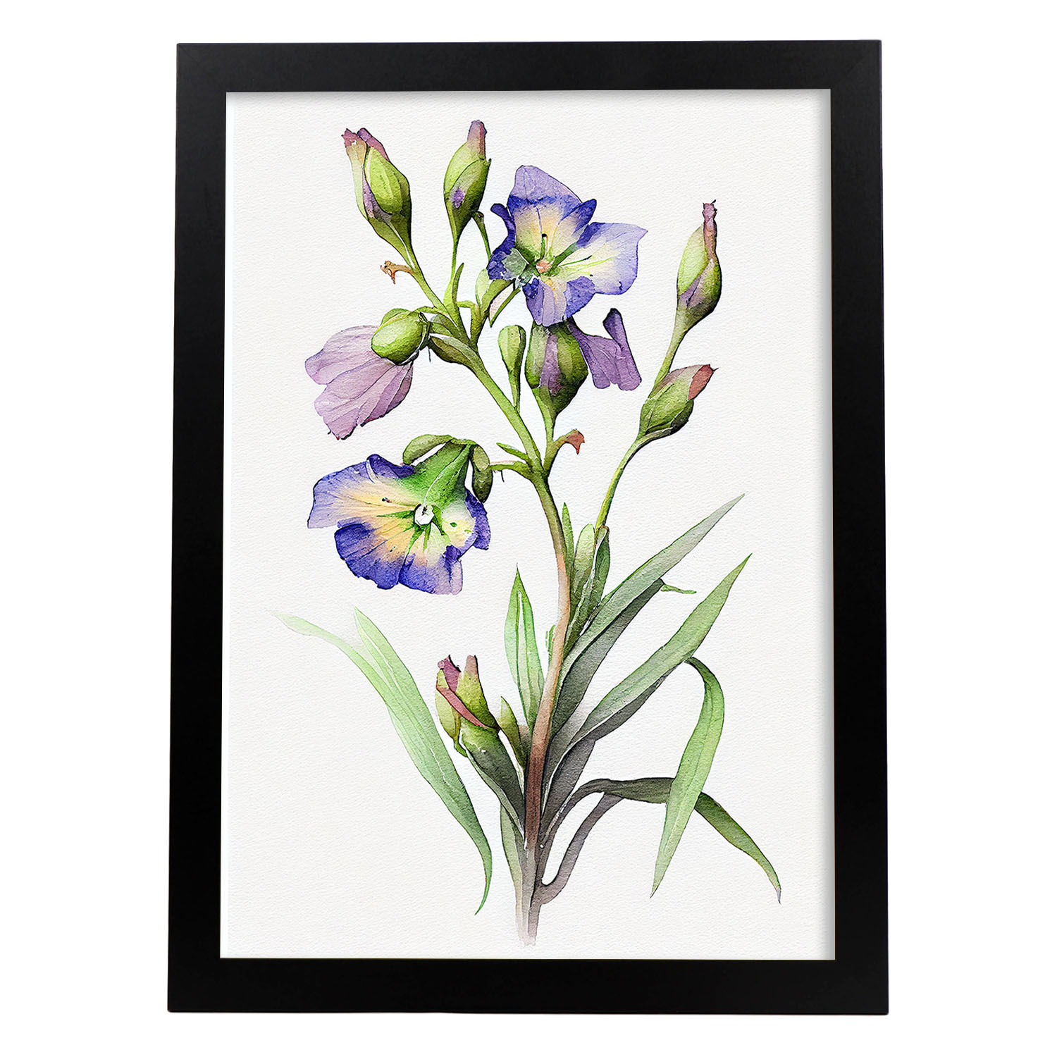 Poster de arañuela estilo nórdico. ilustraciones de botánica con flores y plantas en acuarela. diseño moderno y decoración de interiores. a3 sin marco