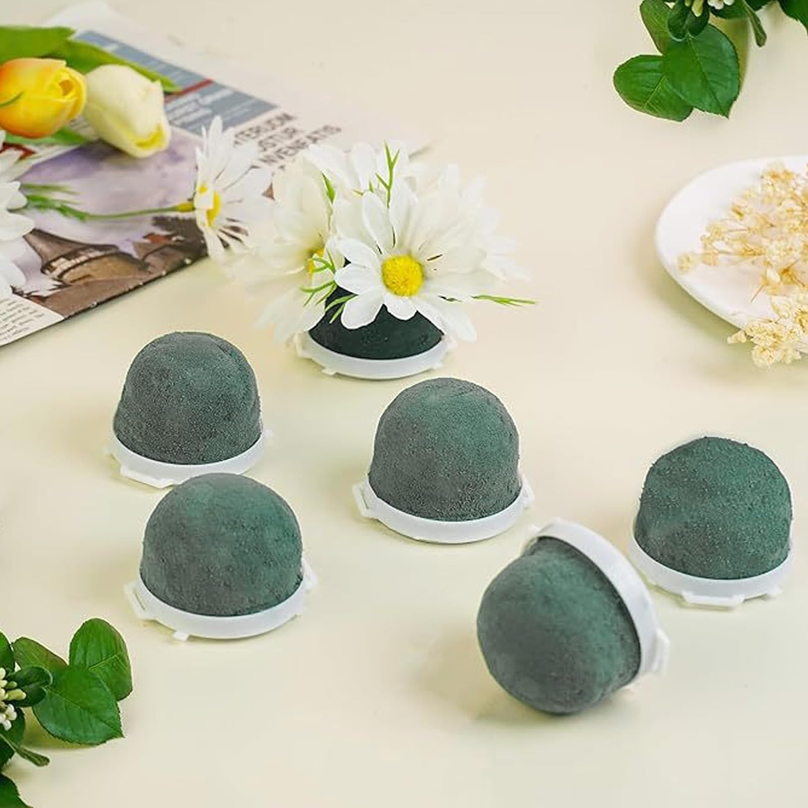 Supporti Per Fiori In Metallo - 4 Pezzi Bianchi - Per Matrimoni, Feste