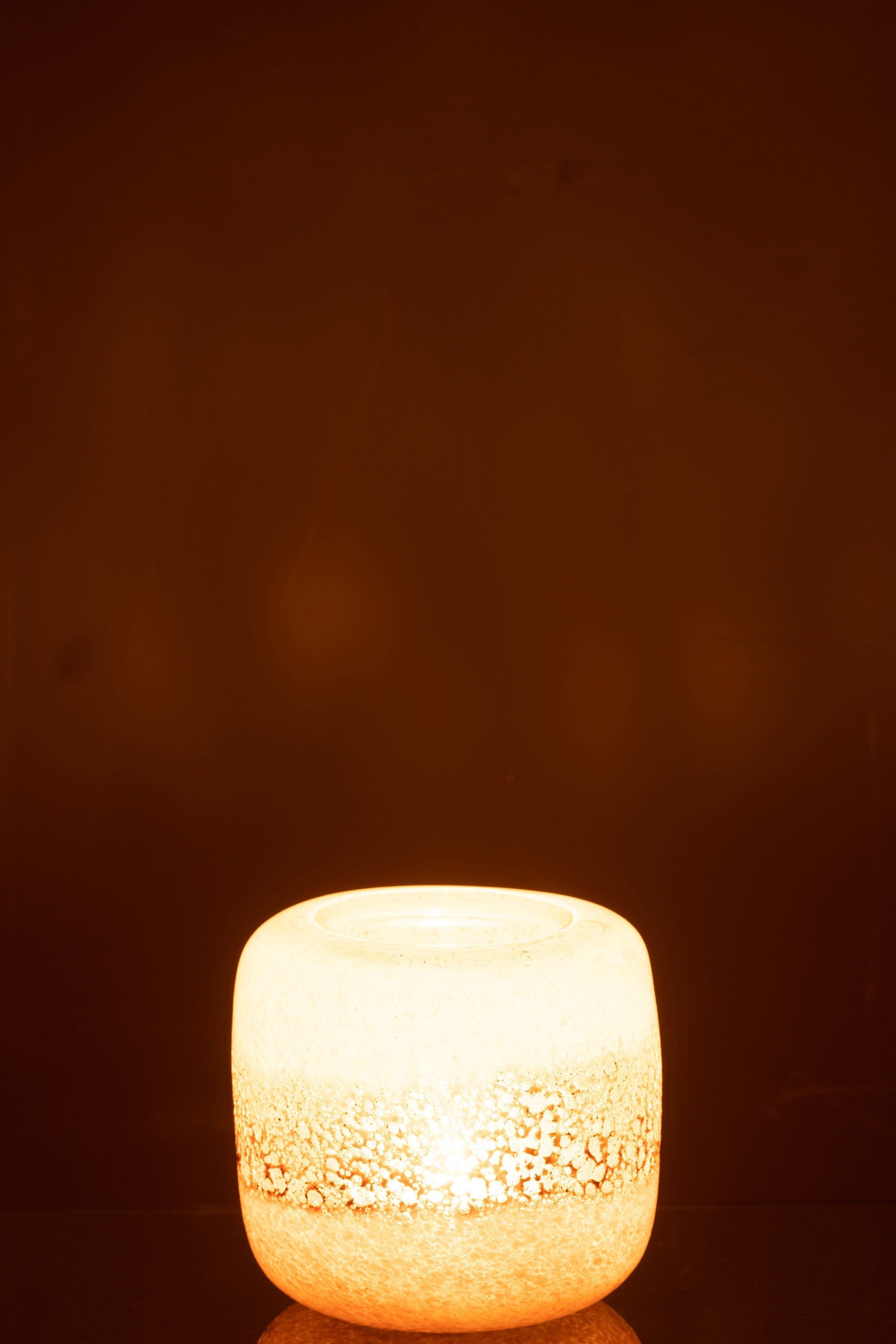 Vase opi verre marron/beige 14,2x14,2x13,2cm - 4