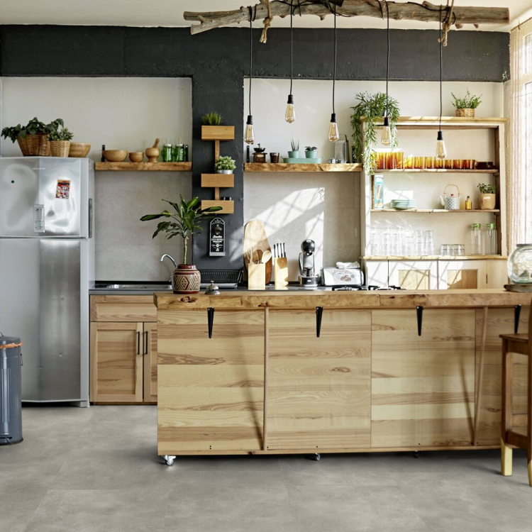 Dalle de sol PVC clipsable sous-couche intégrée effet béton pepper taupe GERFLOR Senso Premium Rigid Acoustic - 7