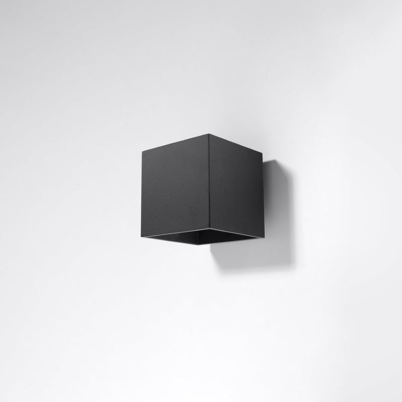 Kinkiet QUADX 1 czarny LED 4000K - 10x12x10cm Sollux