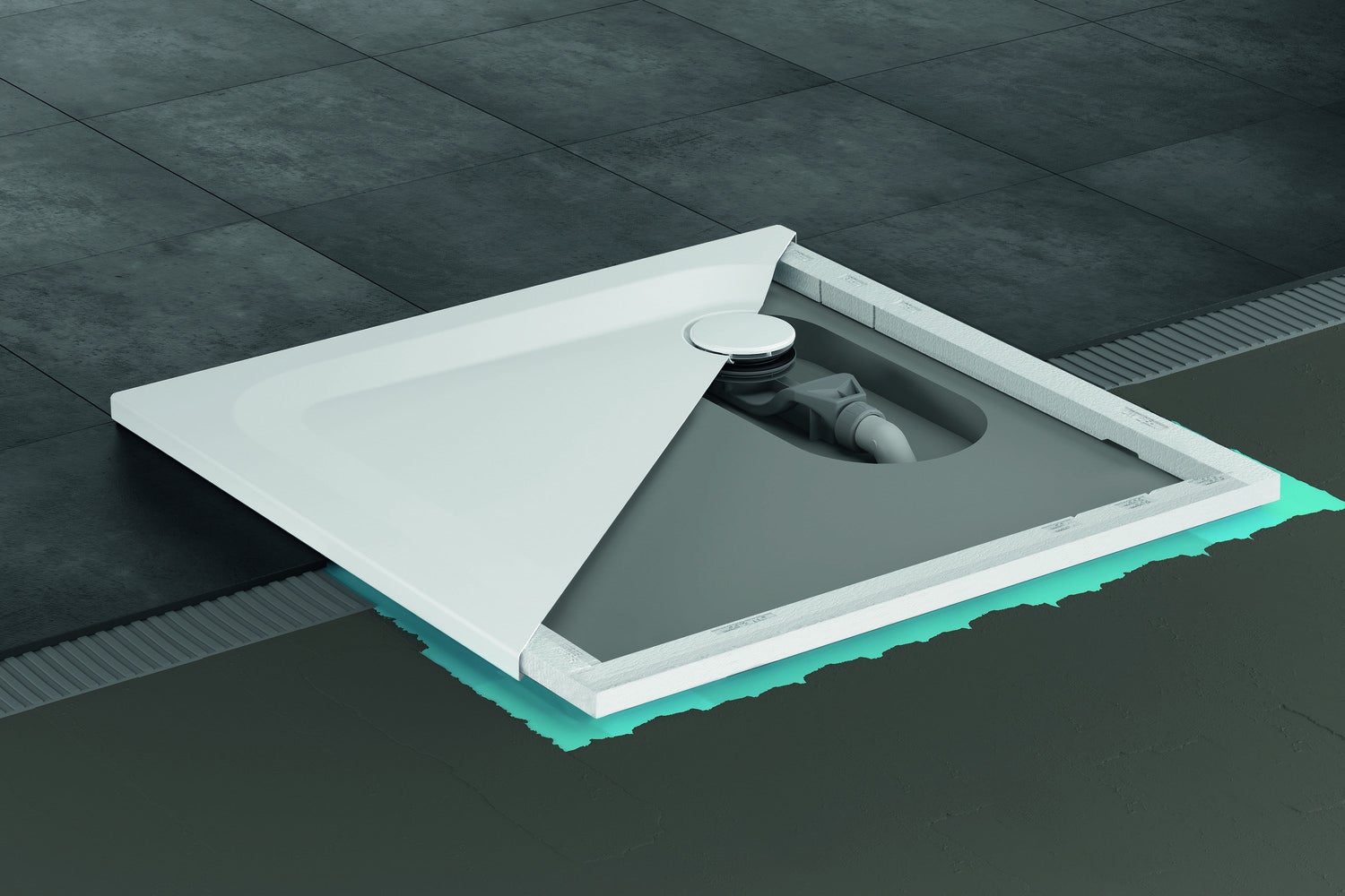 BetteUltra receveur de douche rectangulaire avec support de baignoire minimum, 1700x900x35mm, 5998-440T1, Farbe: Neige (blanc mat) - 9