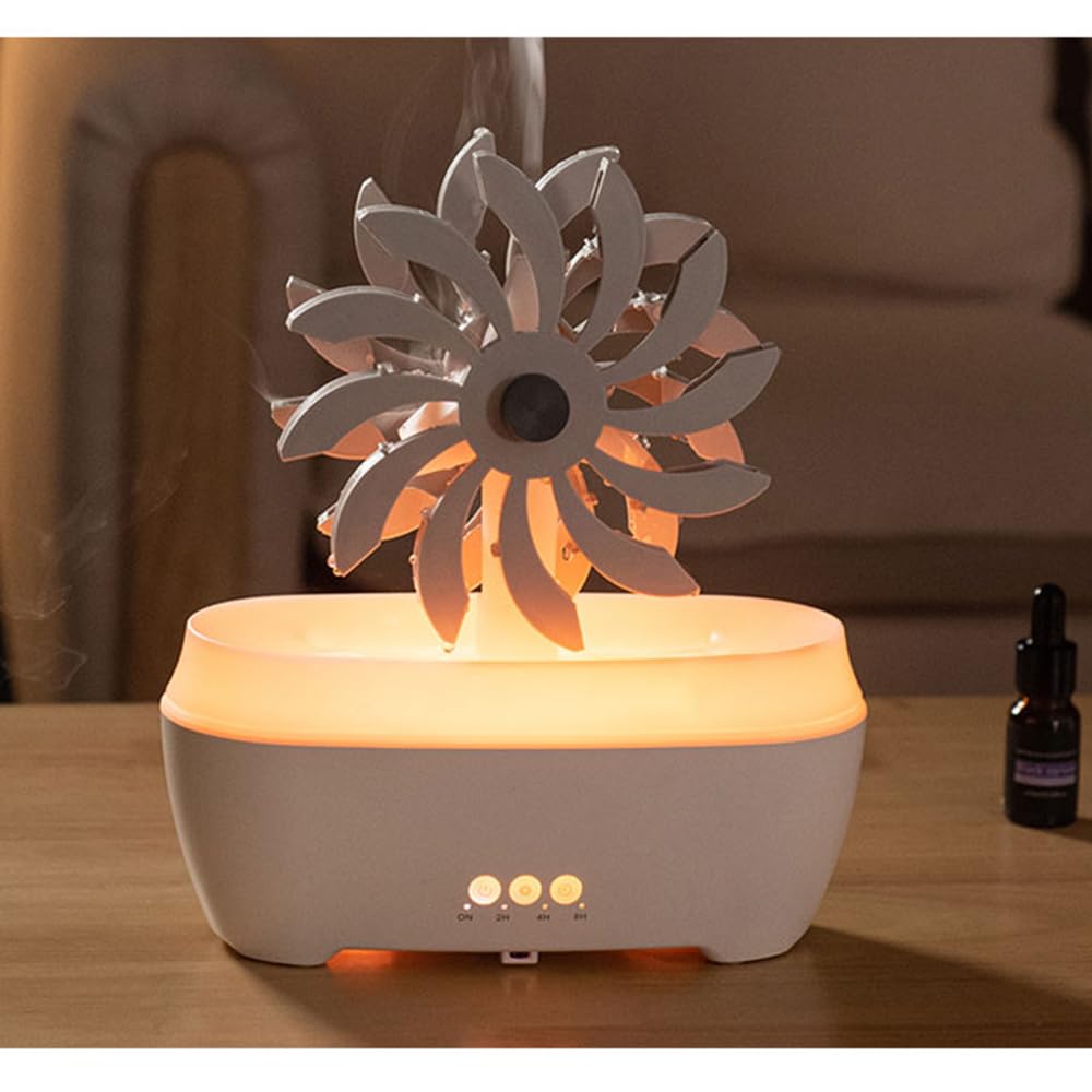 Diffusore Aromi 300 Ml Con LED 7 Colori E Timer - Umidificatore Per Casa, Alimentazione USB, Bianco - Foto 6