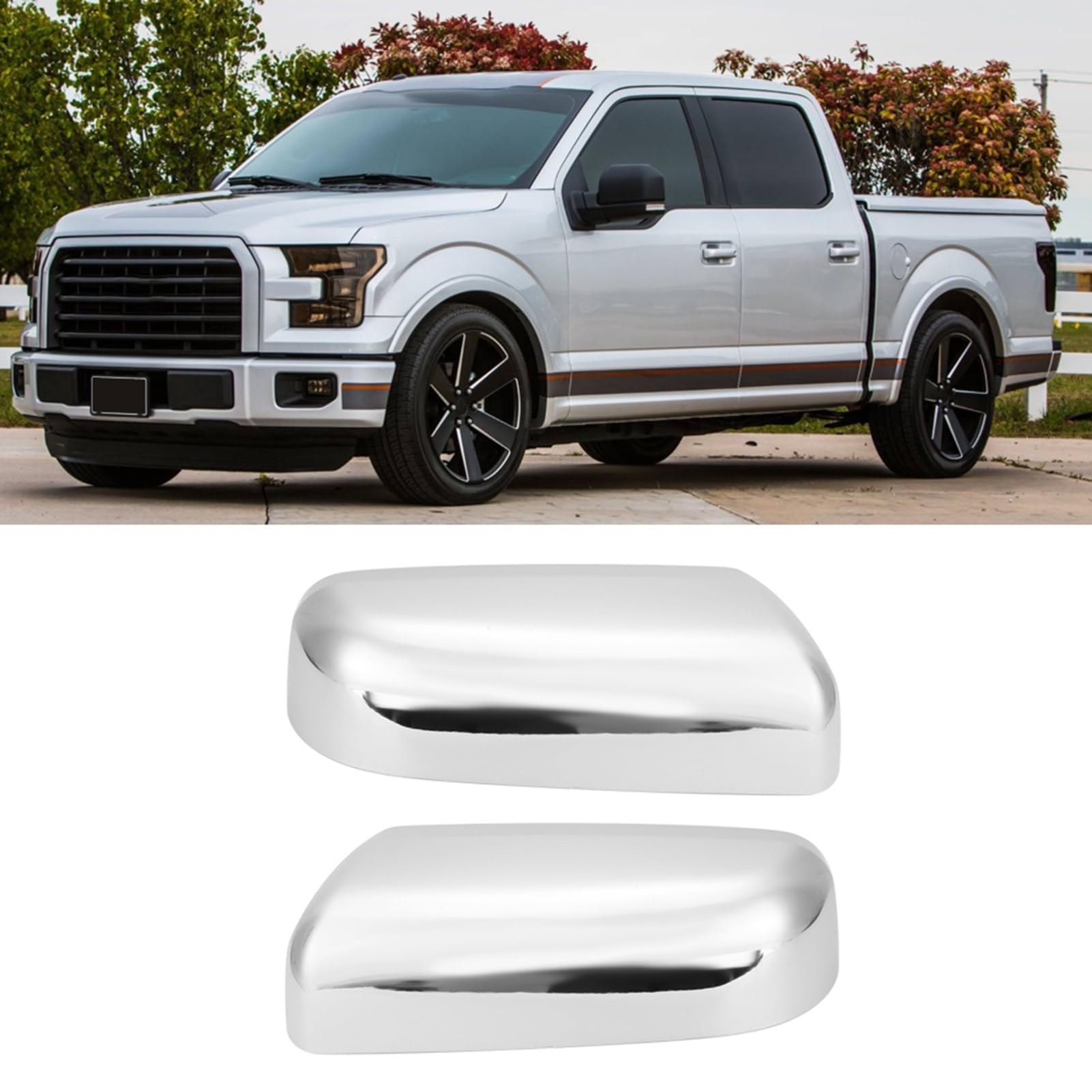 Modifica auto Copertura specchietto retrovisore auto Decorazione Accessori adatti per F150 09-14 (parte superiore) - 5