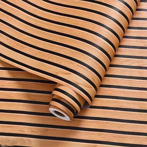 Tapet autoadeziv impermeabil, potrivit pentru mobilier vechi, uși din lemn, dulapuri, birouri etc., material PVC (45 cm x 1000 cm) (maro).