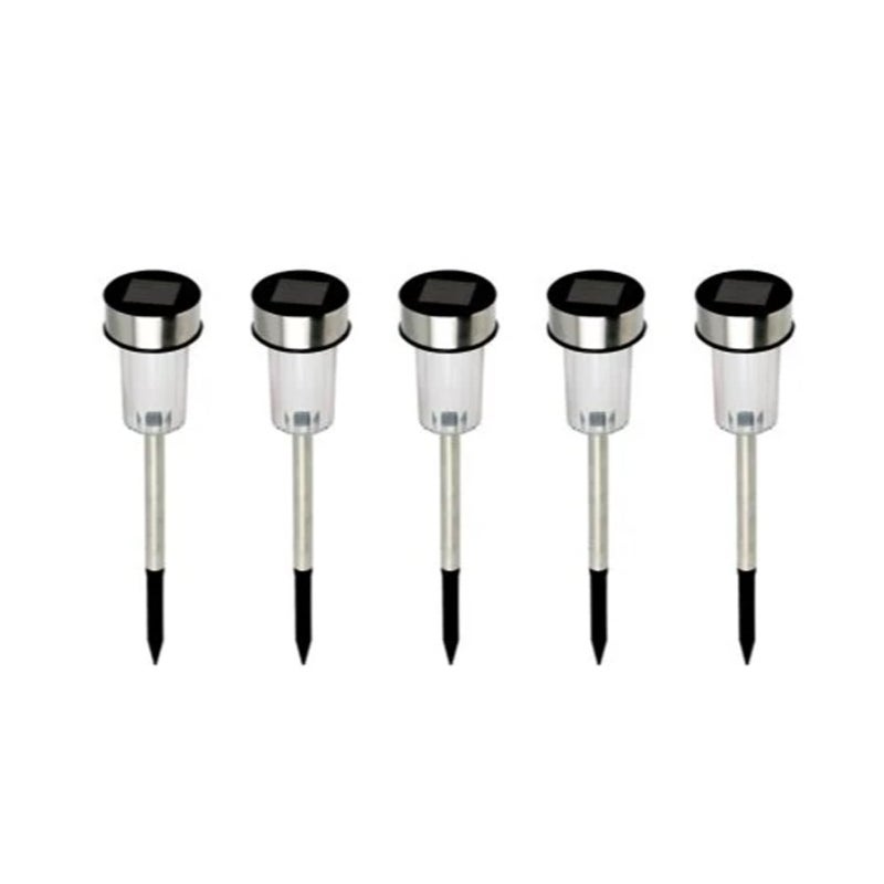 Zestaw 5 solarnych słupków oświetleniowych LED, lamp ogrodowych do nasadzeń